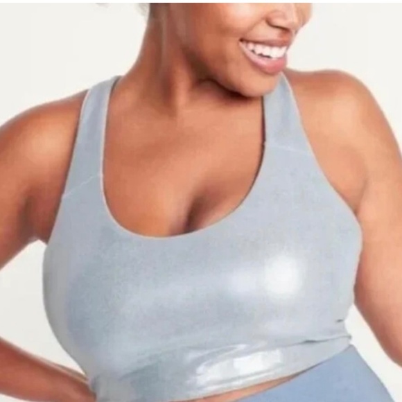 Old Navy Other - Old Navy Intimates sports bra shiny blue size Large